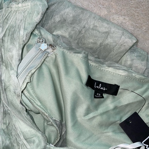 Lulus Blissful Poise Sage Green Floral Mesh Pleated Cutout Maxi Dress - Picture 8 of 11